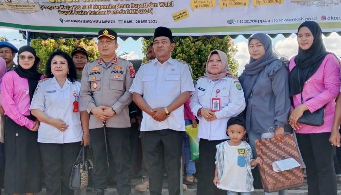 Pemkab Barsel Bersama DKPP Gelar Gerakan  Pangan Murah Tepat Di Akhir Program 100 Hari Kerja Bupati Dan Wakil Bupati