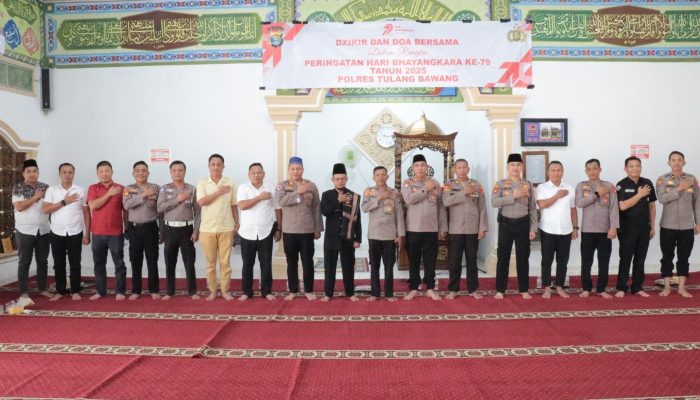Polres Tulang Bawang Gelar Zikir dan Doa Bersama Sambut Hari Bhayangkara Ke-79