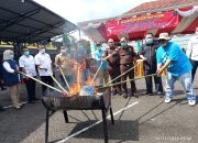 Kejari Way Kanan Musnahkan Barang Bukti 20 Perkara Tindak Pidana Umum