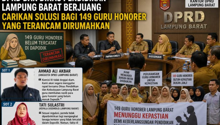 DPRD dan Dinas Pendidikan Lampung Barat Berjuang Carikan Solusi Bagi 149 Guru Honorer yang Terancam di Rumahkan