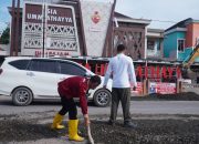 Gotong Royong Penambalan Jalan, Wujud Sinergi Pemerintah, Masyarakat, dan Swasta di Tubaba