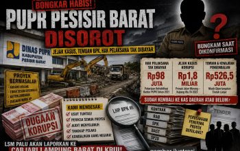 Proyek PUPR Pesisir Barat Disorot, PALU Lapor Kejaksaan