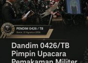 Dandim 0426/TB Pimpin Pemakaman Militer Serma Susilo di Gedung Aji