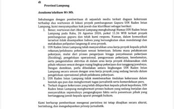 UIN Raden Intan Sampaikan Hak Jawab Dugaan Kekerasan Wartawan, Area Proyek Disebut Dikelola Rekanan