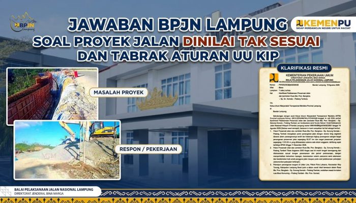 Diduga Bungkam Soal Proyek Jalan, BPJN Lampung Malah Utus Oknum Intimidasi Ketua MTM