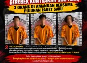 Satresnarkoba Polres Tulang Bawang Gerebek Kontrakan Dini Hari, 3 Orang Di Amankan Bersama Puluhan Paket Sabu